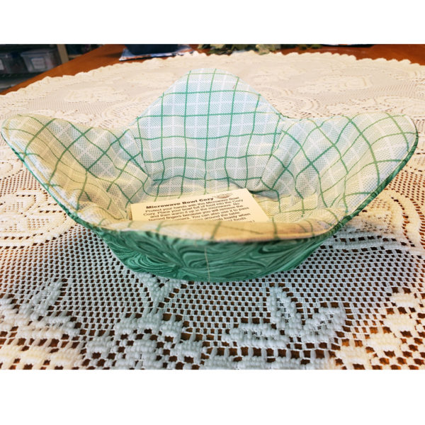 Green White Microwave Cozy